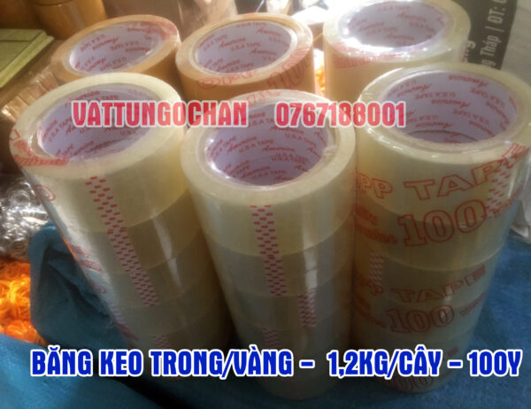 Băng keo trong/đục 100Ya